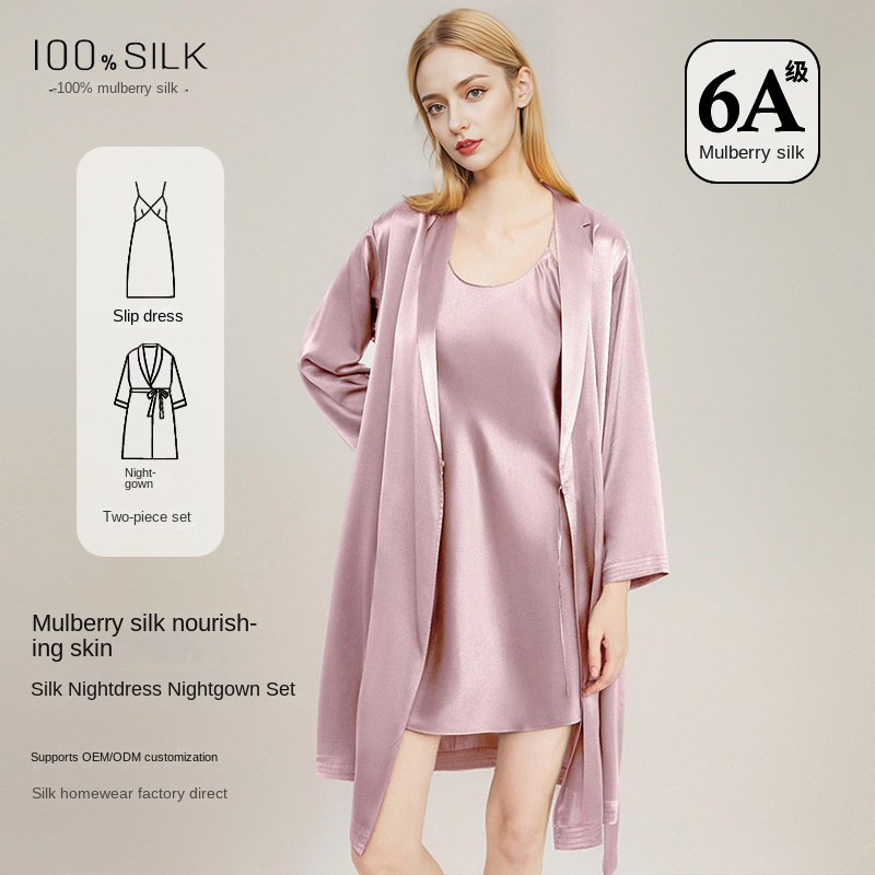 Luxury Gift Set - Gaun Tidur Wanita Elegan 100% Sutra