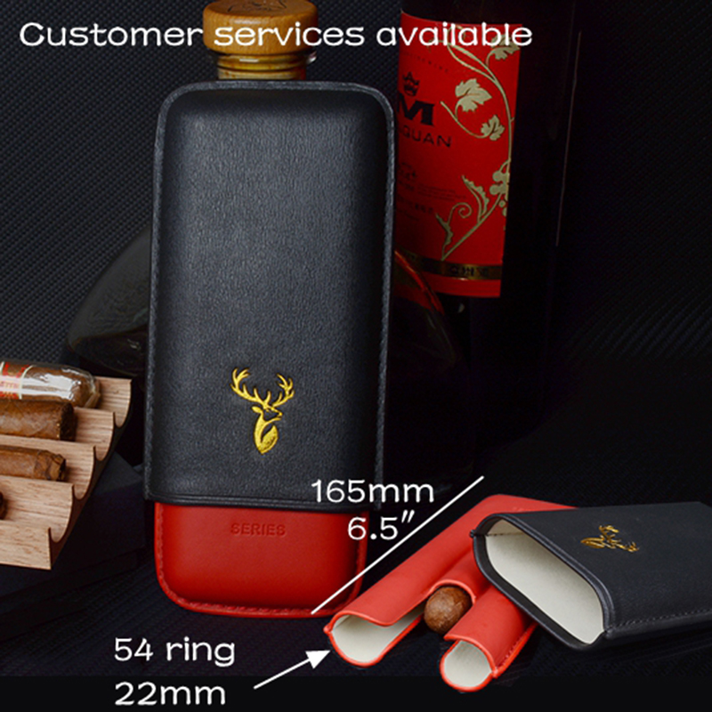 Premium Cigar Case - 54 Cincin Kotak Cerutu Kulit Tempat