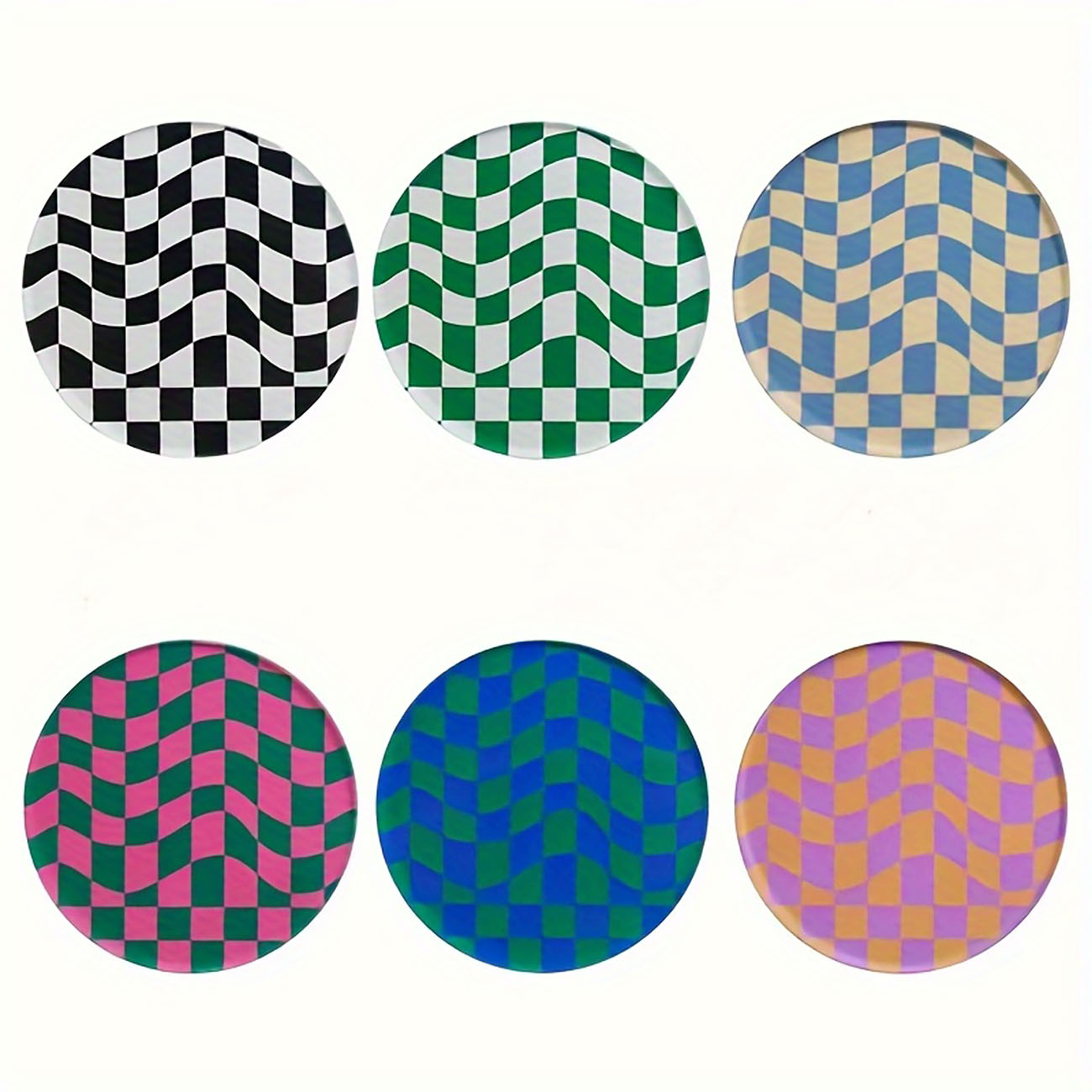 Marble Coaster Set - 6 Buah - Tatakan Gelas Kayu,