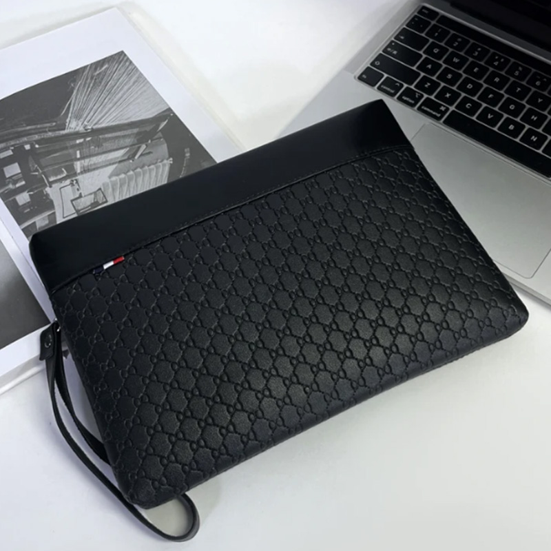 Leather Wallet Men - Tas Bisnis Desainer Tas Genggam Pria