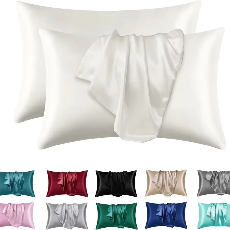 Silk Pillowcase - 1/2 Buah Sarung Bantal Sutra Satin
