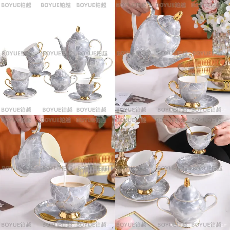 Luxury Gift Set - Set Cangkir Kopi dan Piring Bone
