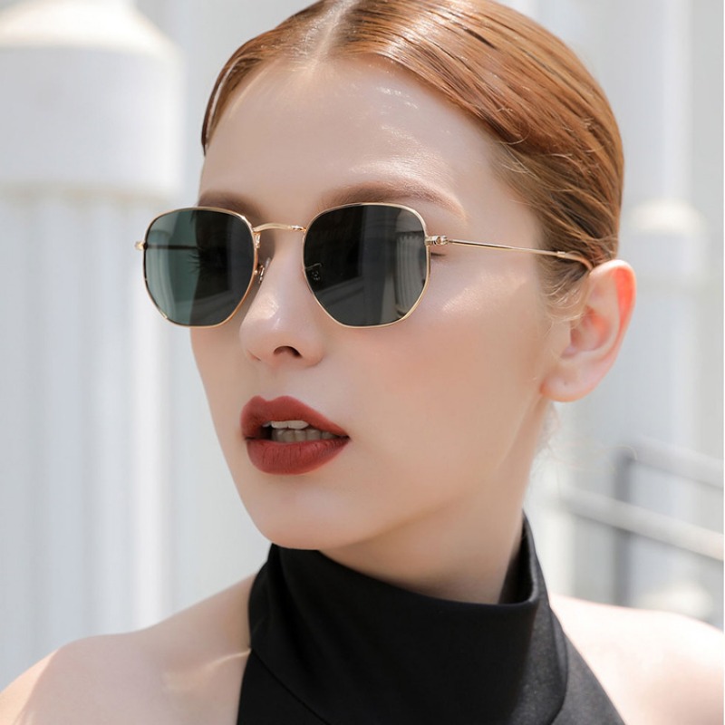 Designer Sunglasses - Kacamata Hitam Bulat Gaya Punk Pria,