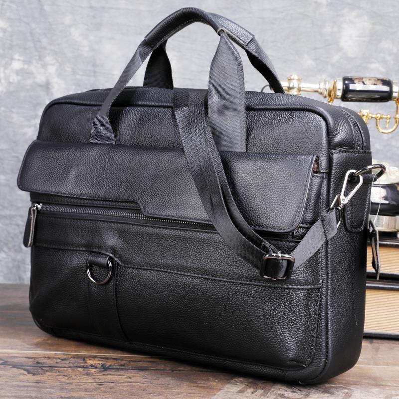 Leather Briefcase - Tas Tangan Kulit Asli Pria Besar