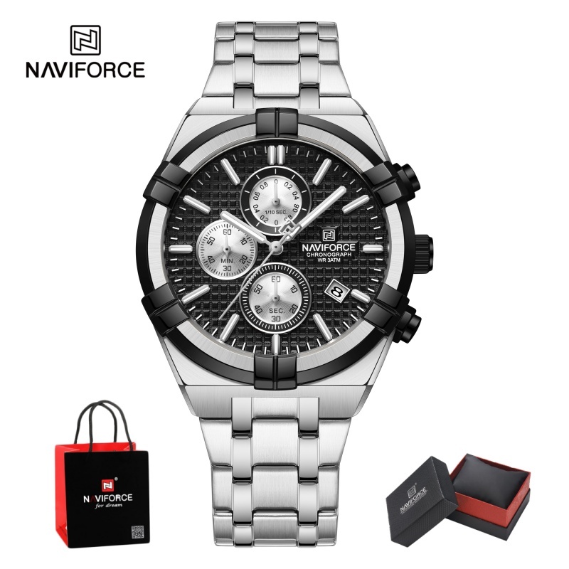 Luxury Watch Men - NAVIFORCE Jam Tangan Chronograph Kuarsa Pria