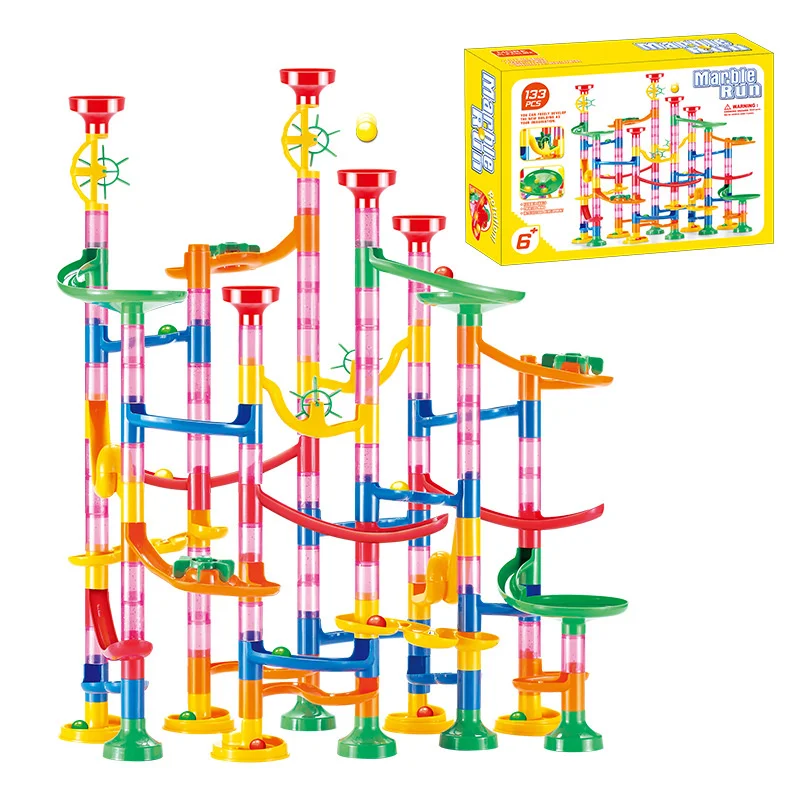 Marble Coaster Set - 50-142PCS Mainan Bola Labirin 3D DIY