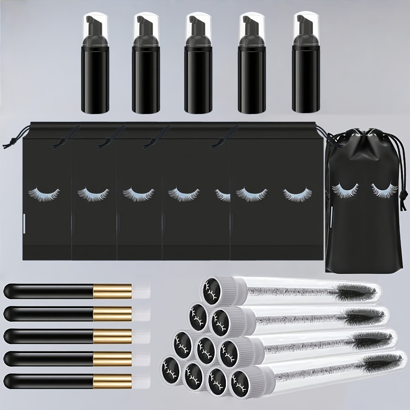 Travel Luggage Set - 20Pcs Perlengkapan Perawatan Bulu Mata -