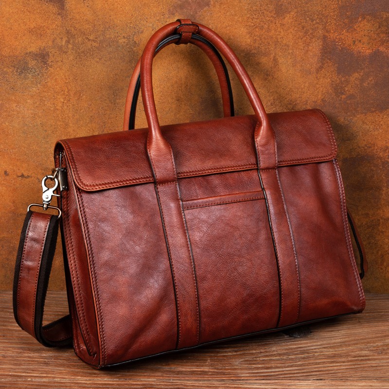 Leather Briefcase - Tas Tangan Kulit Samak Nabati Tas