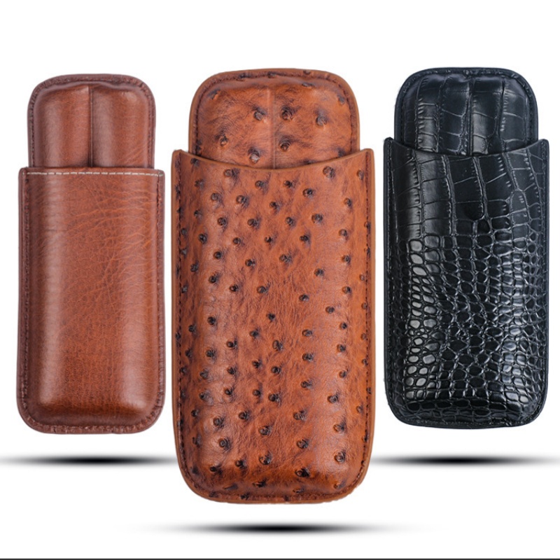 Premium Cigar Case - Kotak Cerutu Portabel, Humidor Cerutu, Muat