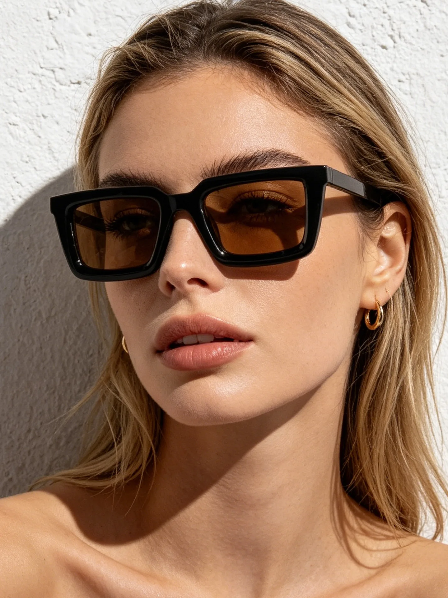 Designer Sunglasses - Kacamata Hitam Persegi Panjang Model Vintage