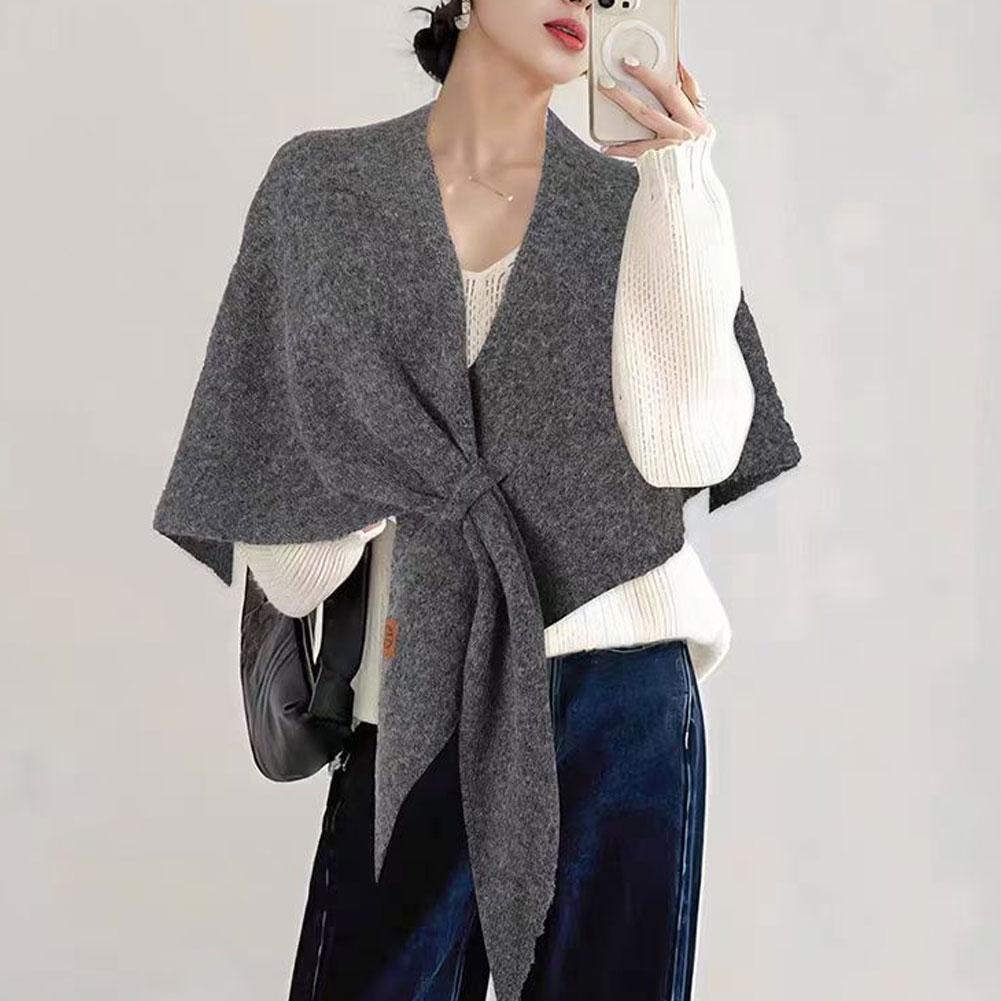 Cashmere Scarf - Selendang Segitiga Rajut Wol Campuran Wanita