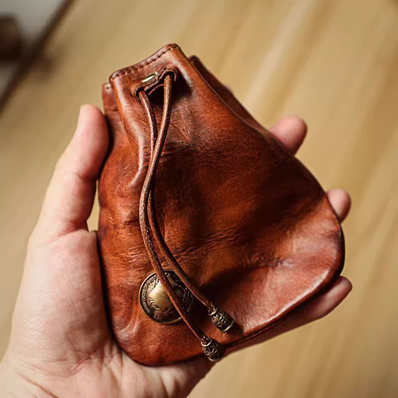 Leather Wallet Men - Dompet Kulit Asli Gaya Jepang, Tas