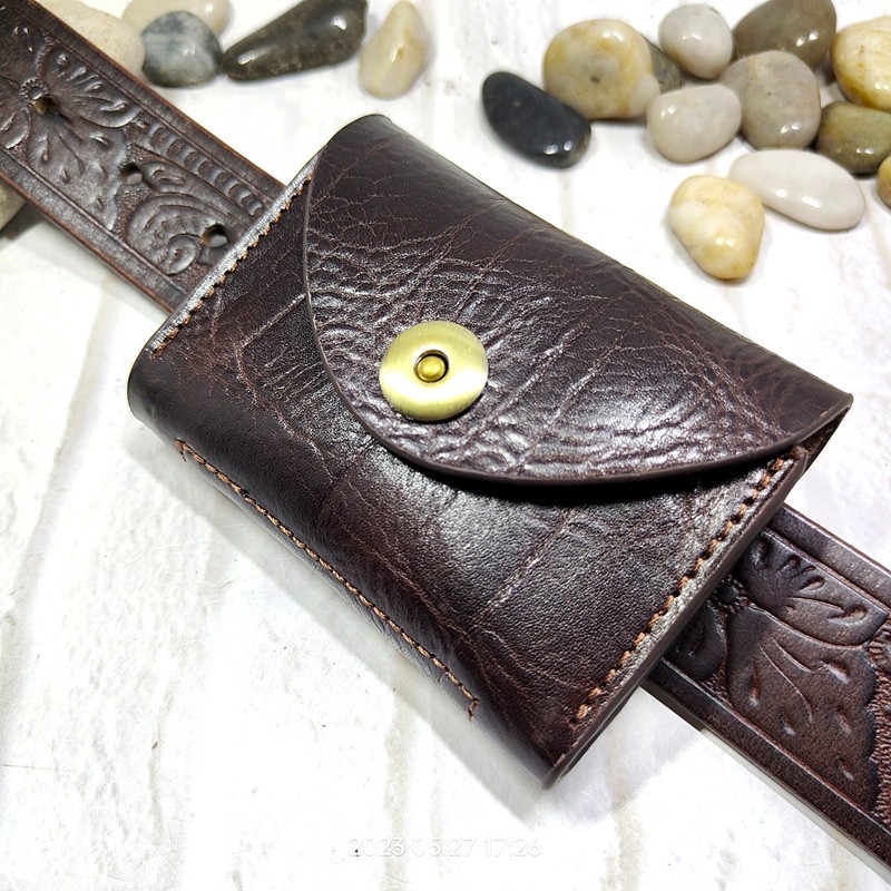 Leather Wallet Men - Blongk tas pinggang Mini tas pinggang