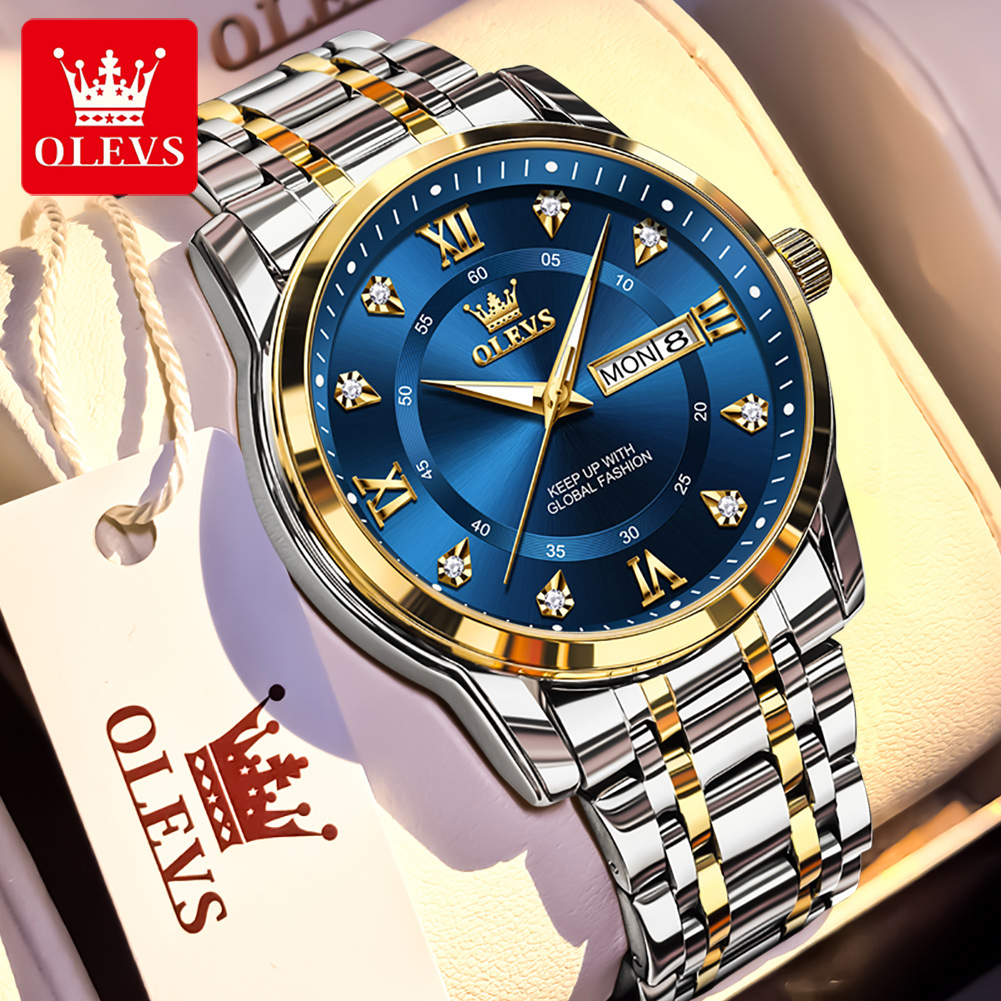 Luxury Watch Men - OLEVS Jam Tangan Pria Modis Bermerek