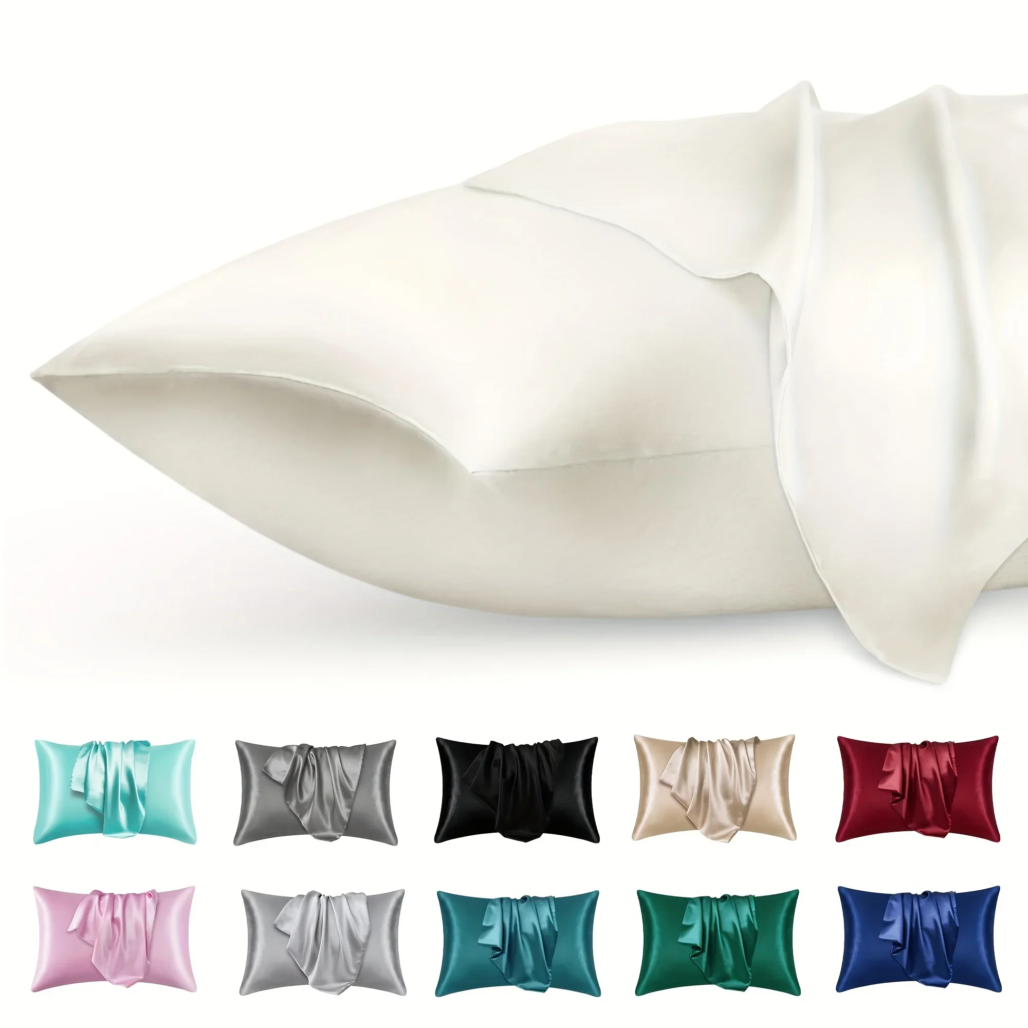 Silk Pillowcase - 2 Buah Sarung Bantal Amplop Satin