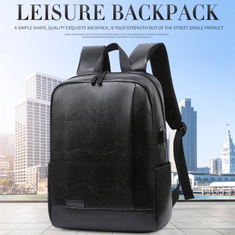 Leather Briefcase - Ransel Modis Pria Tas Kulit PU
