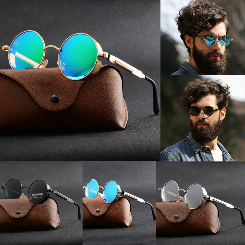 Designer Sunglasses - Kacamata Hitam Steampunk Metal Baru Pria