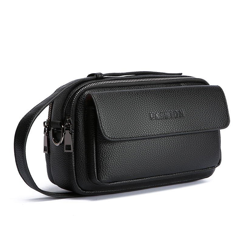 Leather Wallet Men - Tas Selempang Kulit Pria Multi-Saku Kapasitas