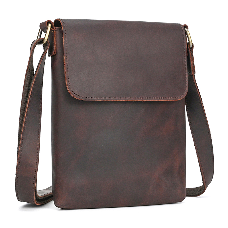 Leather Wallet Men - Tas Selempang Mini, Tas Selempang Kulit