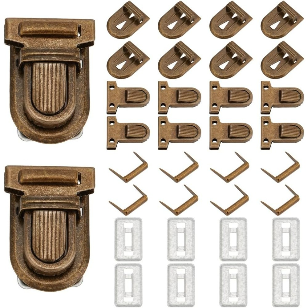 Leather Briefcase - 10 set Dompet besi kunci dorong