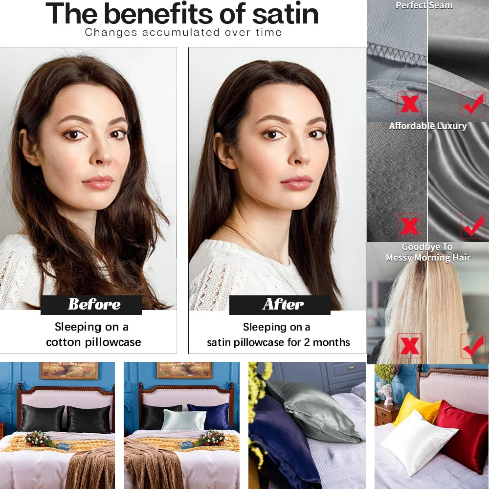 2 pak sarung bantal Satin untu - Silk Pillowcase ulasan dan harga