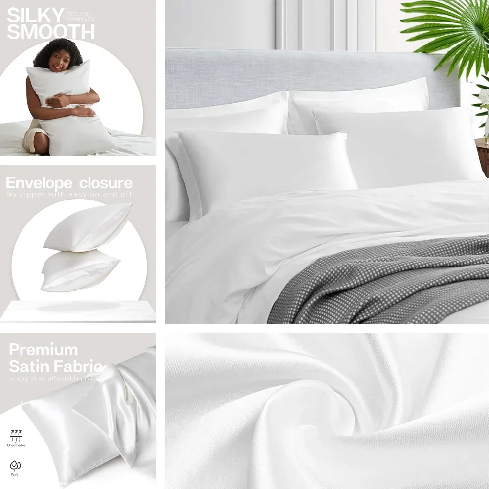 2 pak sarung bantal Satin untu - Silk Pillowcase ulasan dan harga