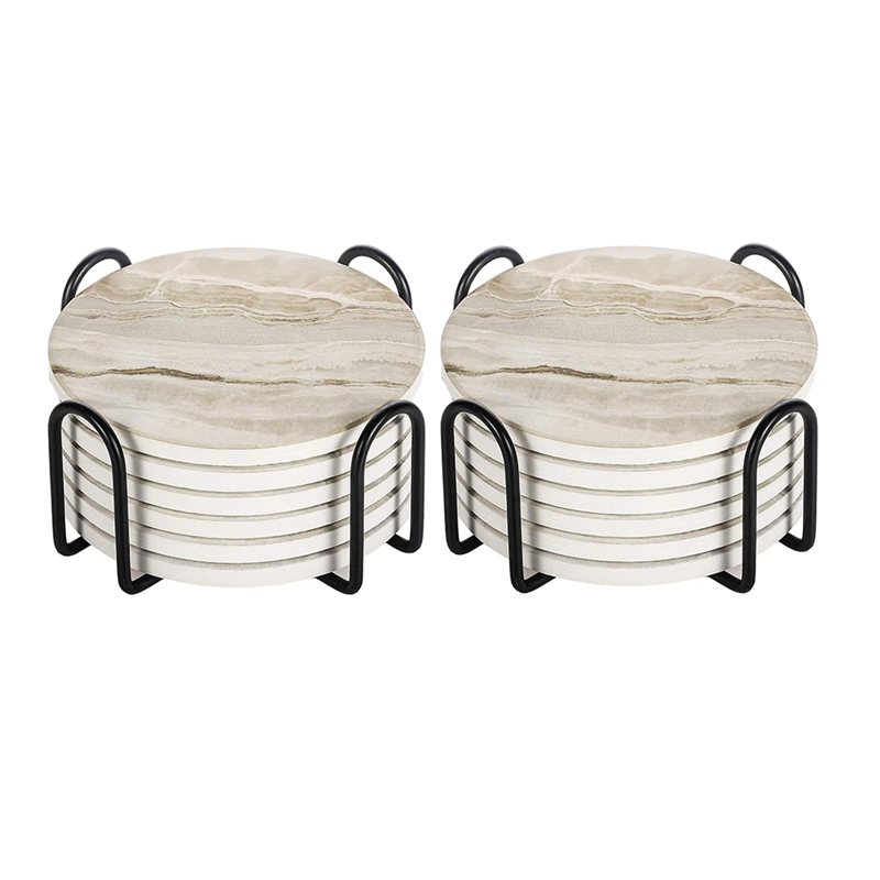 AT05-Set Tatakan Penyerap Gaya - Marble Coaster Set ulasan dan harga