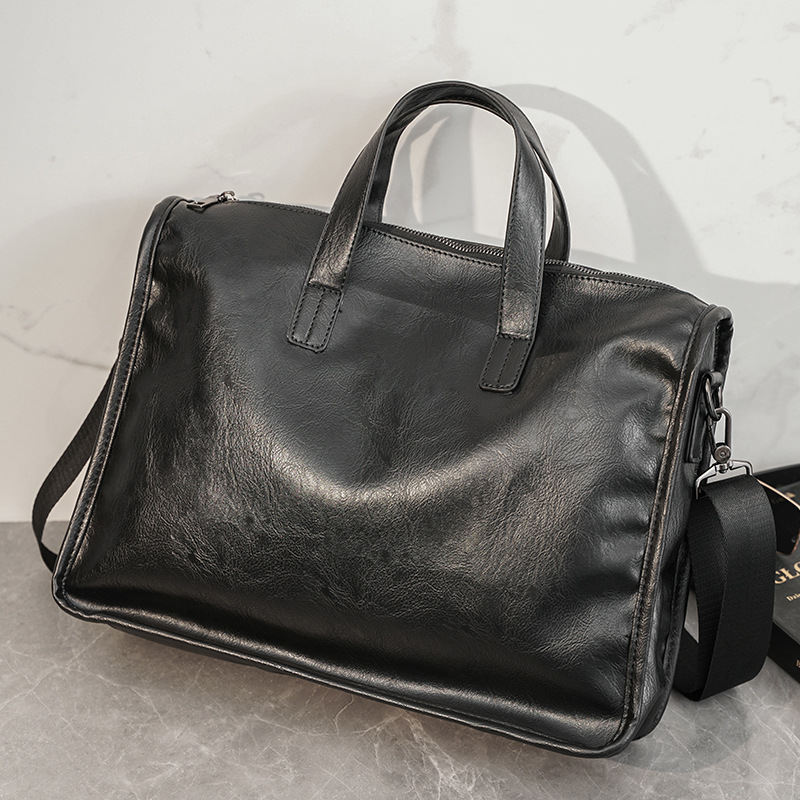 Tas Tangan Pria Bisnis Kasual  - Leather Briefcase ulasan dan harga