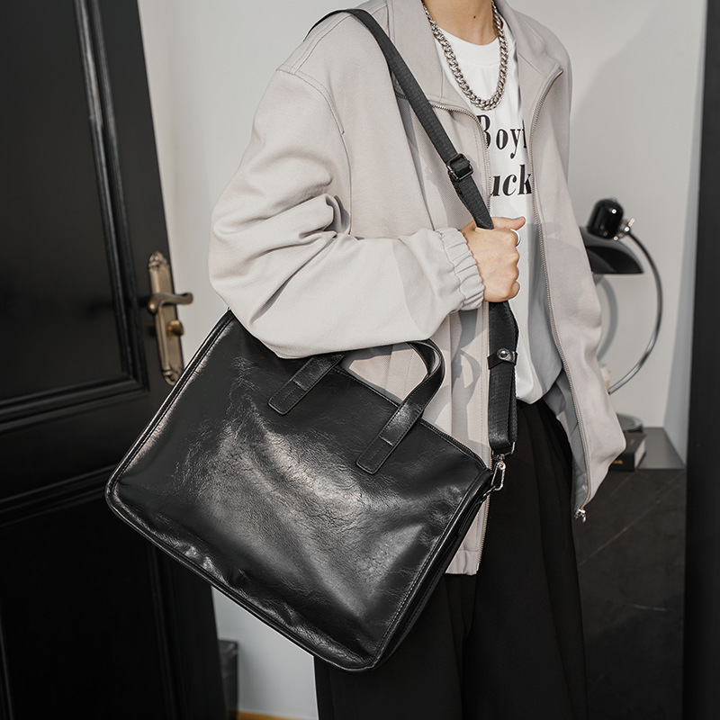 Tas Tangan Pria Bisnis Kasual  - Leather Briefcase ulasan dan harga