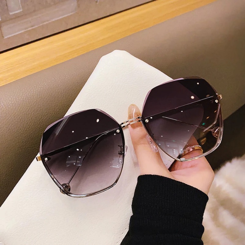 Kacamata Hitam Logam Poligonal - Designer Sunglasses ulasan dan harga