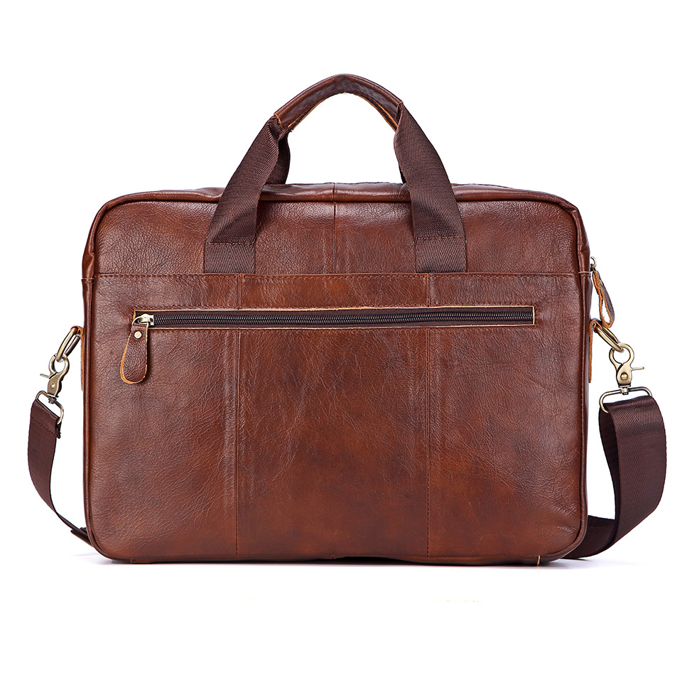 Pria Kulit Asli Kasual Kulit T - Leather Briefcase ulasan dan harga