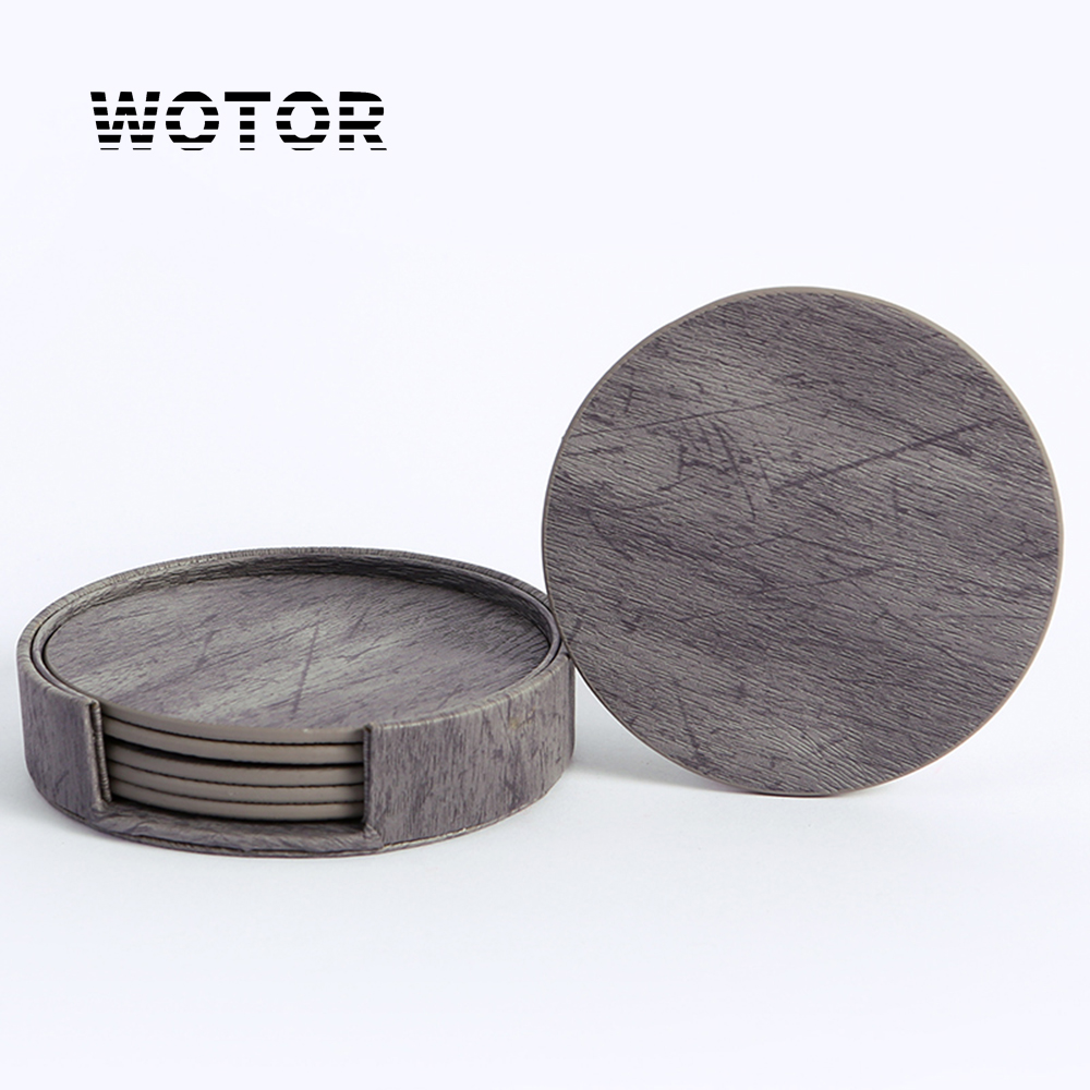 WOTOR 6 Buah/Lot Tatakan Gelas - Marble Coaster Set ulasan dan harga