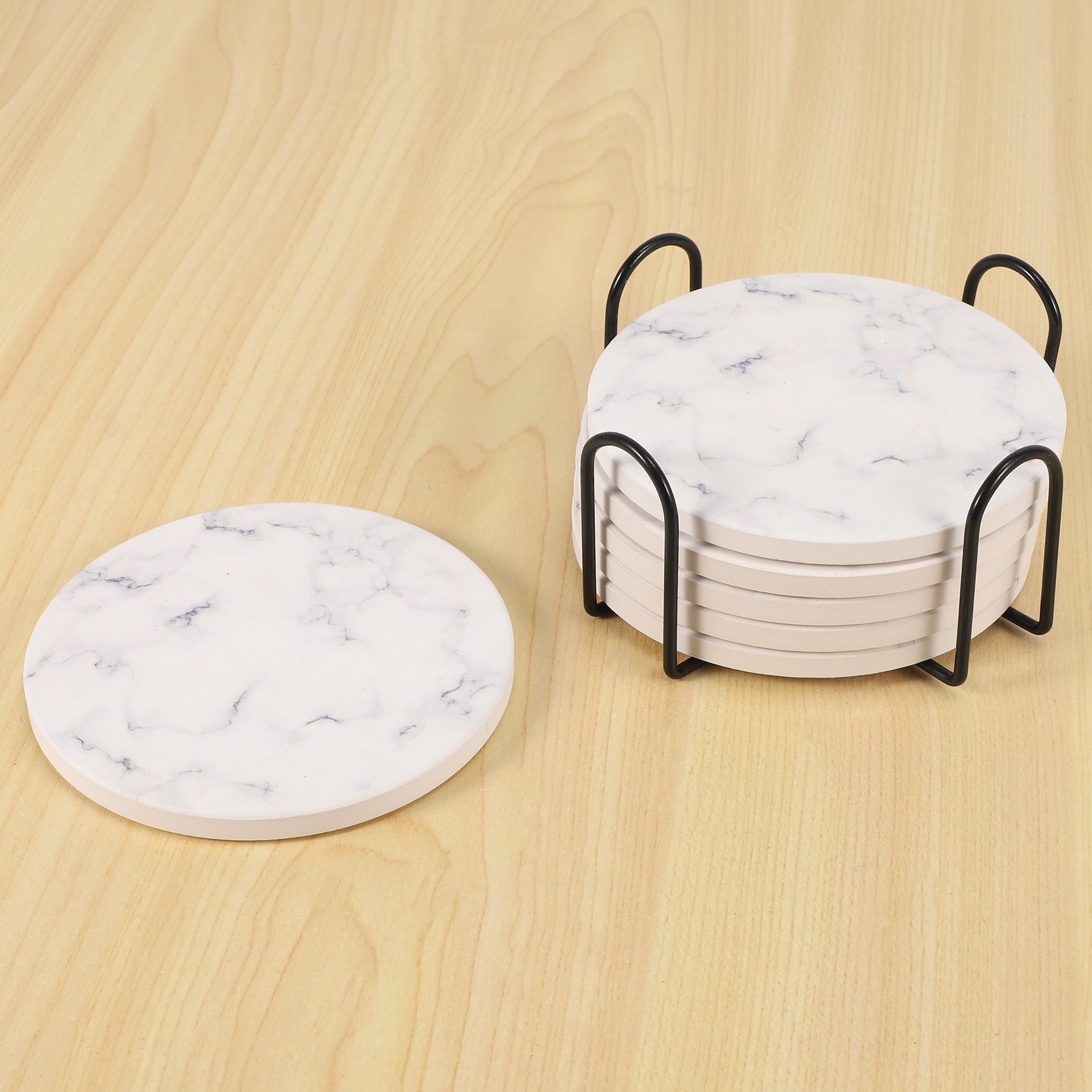 ABAH-Tatakan Gelas Penyerap Un - Marble Coaster Set ulasan dan harga