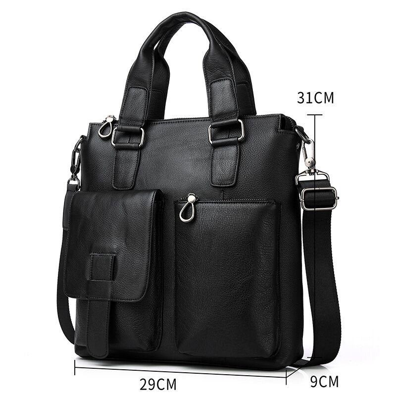 Tas Tangan Vertikal Pria Tas K - Leather Briefcase ulasan dan harga
