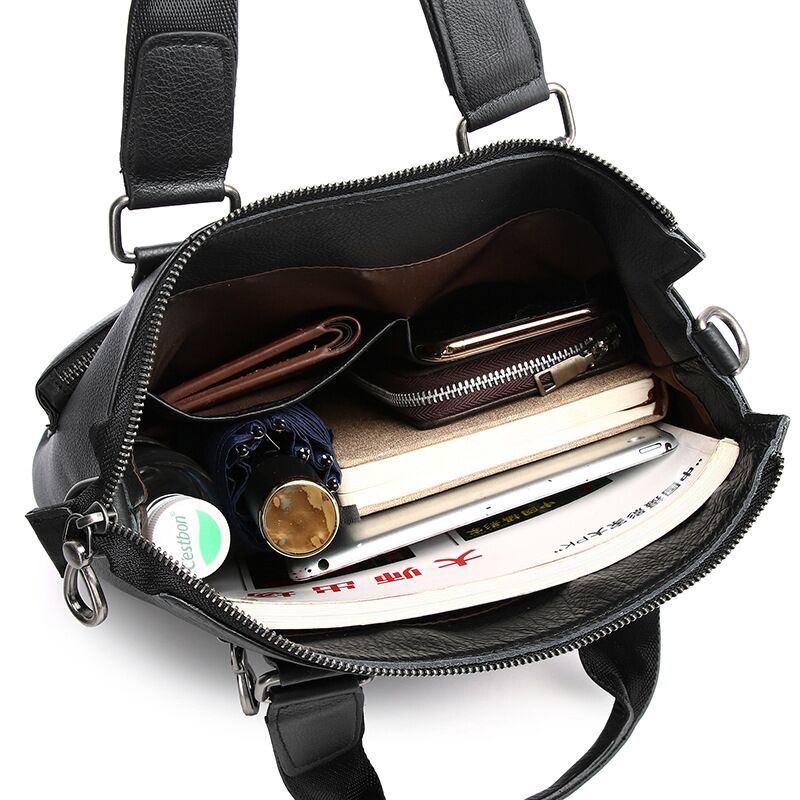 Tas Tangan Vertikal Pria Tas K - Leather Briefcase ulasan dan harga