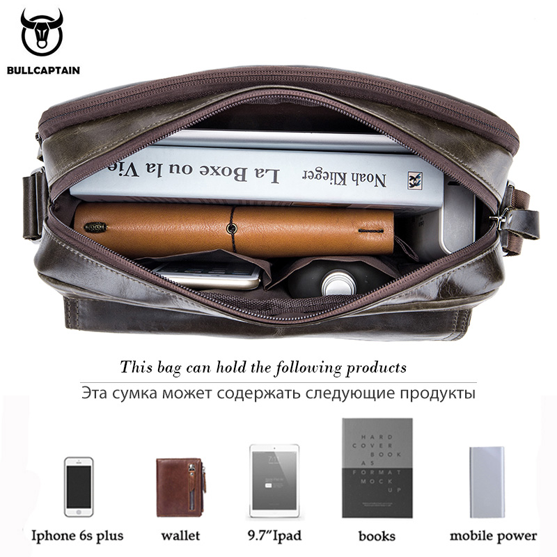 BULLCAPTAIN tas selempang pria - Leather Briefcase ulasan dan harga