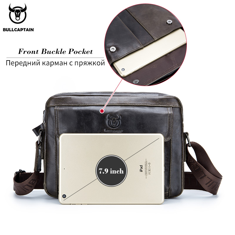 BULLCAPTAIN tas selempang pria - Leather Briefcase ulasan dan harga