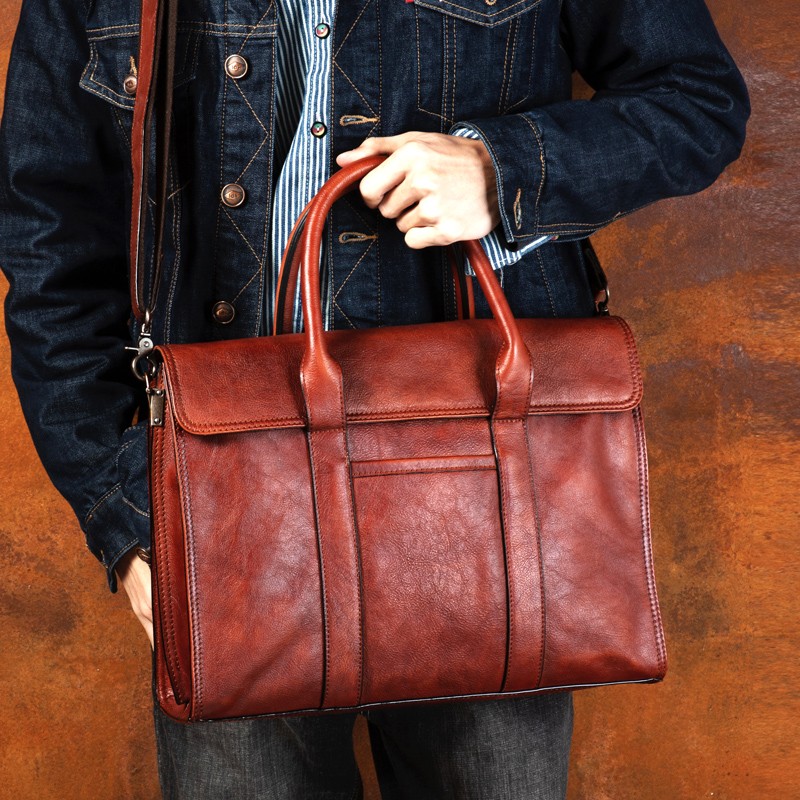 Tas Tangan Kulit Samak Nabati  - Leather Briefcase ulasan dan harga