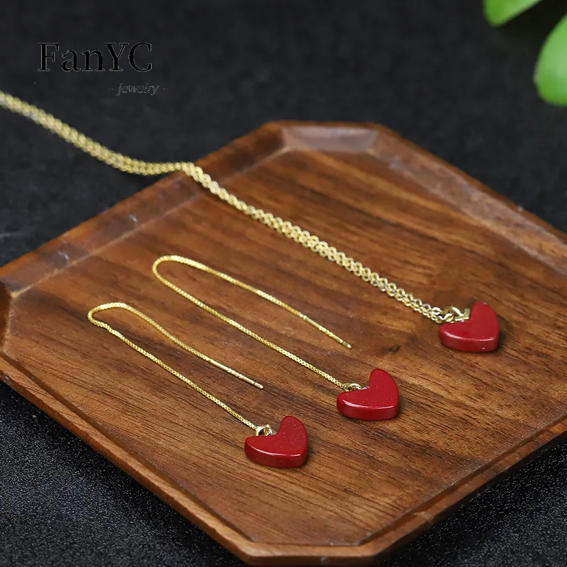Kalung Anting hati cinta Cinna - Luxury Gift Set ulasan dan harga