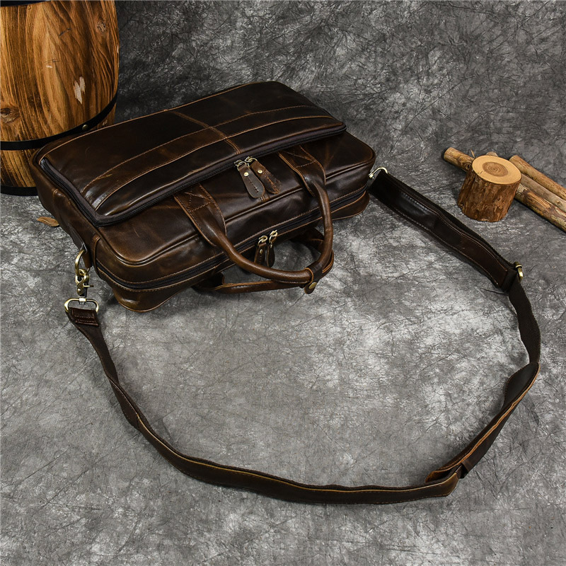 Tas tangan kulit asli mewah un - Leather Briefcase ulasan dan harga