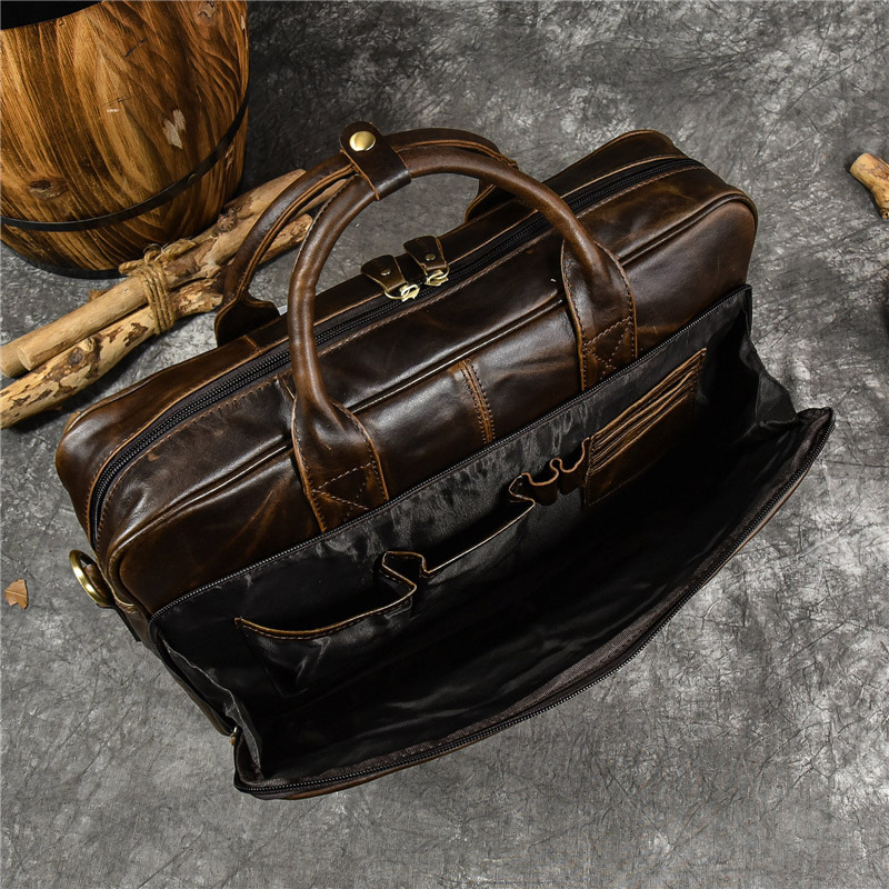 Tas tangan kulit asli mewah un - Leather Briefcase ulasan dan harga