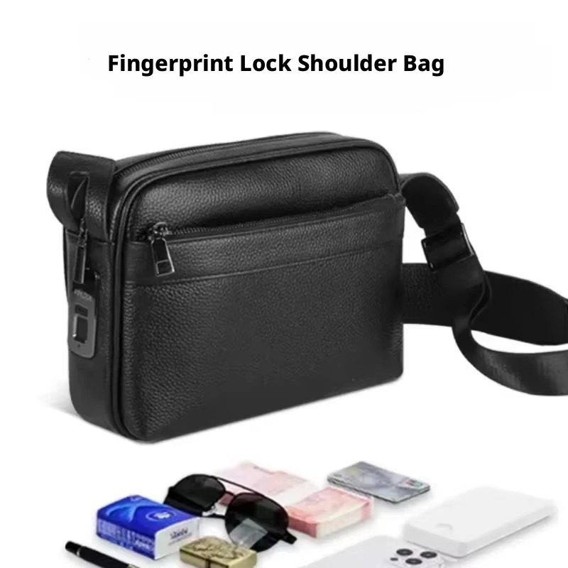 Tas Kunci Sidik Jari Pria, Tas - Leather Wallet Men ulasan dan harga