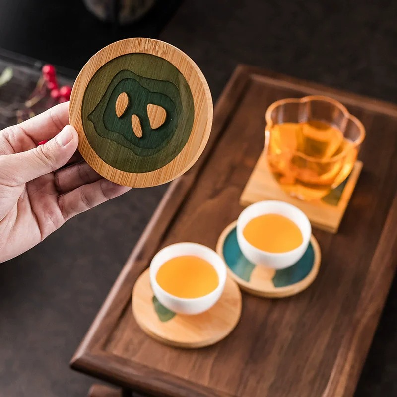Kreatif Bambu Resin Kreatif Kl - Marble Coaster Set ulasan dan harga
