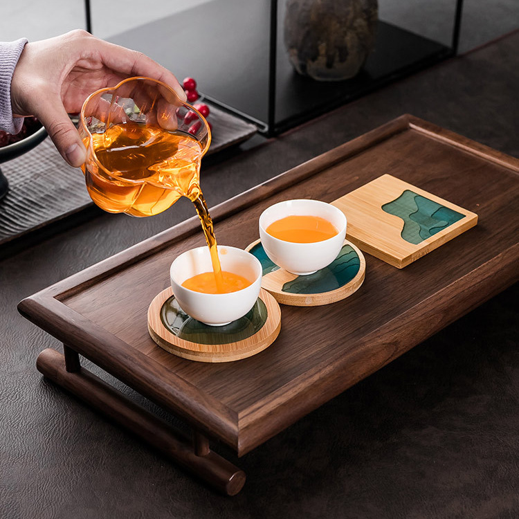 Kreatif Bambu Resin Kreatif Kl - Marble Coaster Set ulasan dan harga