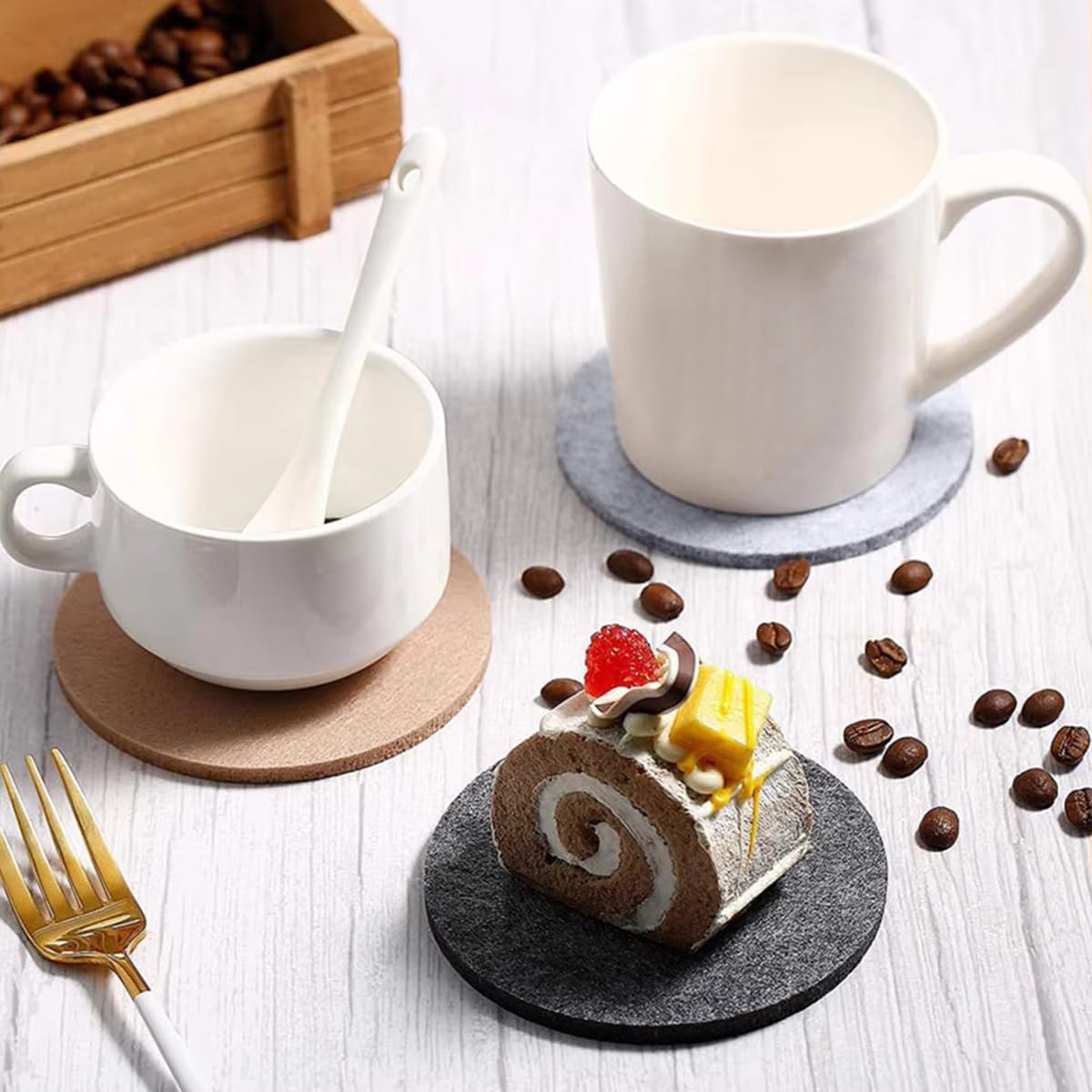 10 Buah Alas Pelindung Meja Ma - Marble Coaster Set ulasan dan harga