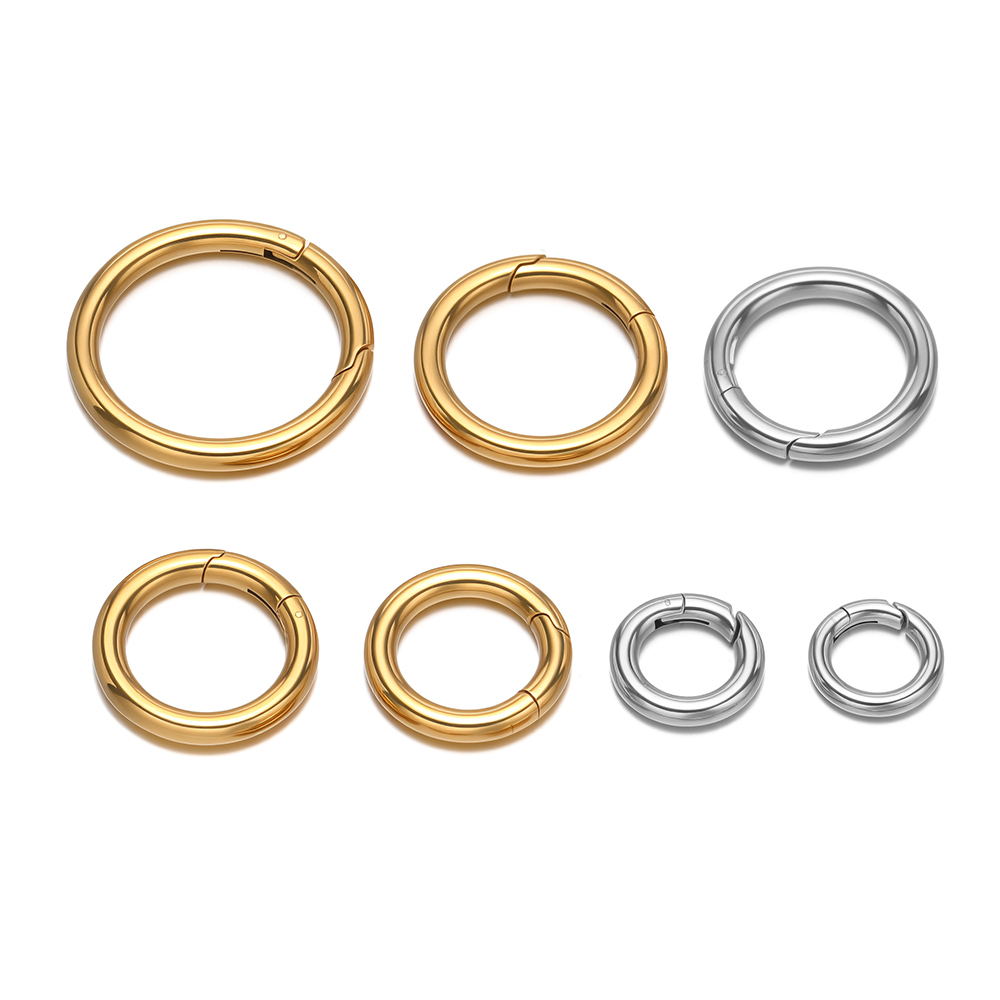 2Pcs/Lot Penjepit Pegas Bulat  - Gold Plated Jewelry ulasan dan harga