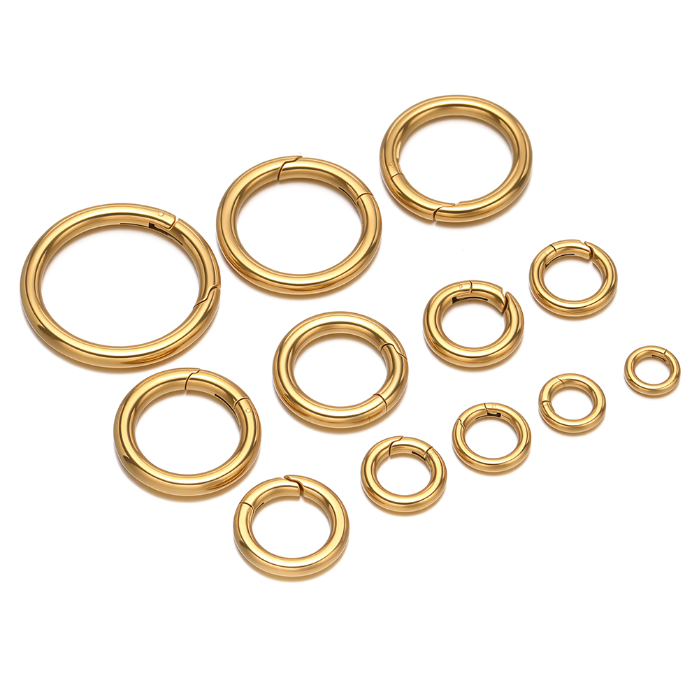 2Pcs/Lot Penjepit Pegas Bulat  - Gold Plated Jewelry ulasan dan harga