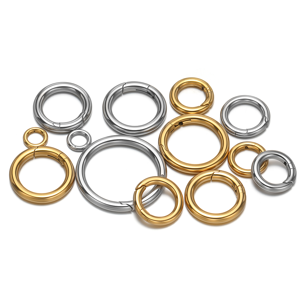 2Pcs/Lot Penjepit Pegas Bulat  - Gold Plated Jewelry ulasan dan harga