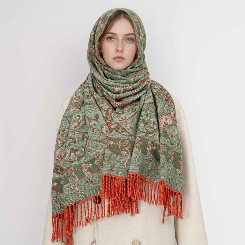2024 Mode gaya etnik syal Jacq - Cashmere Scarf ulasan dan harga
