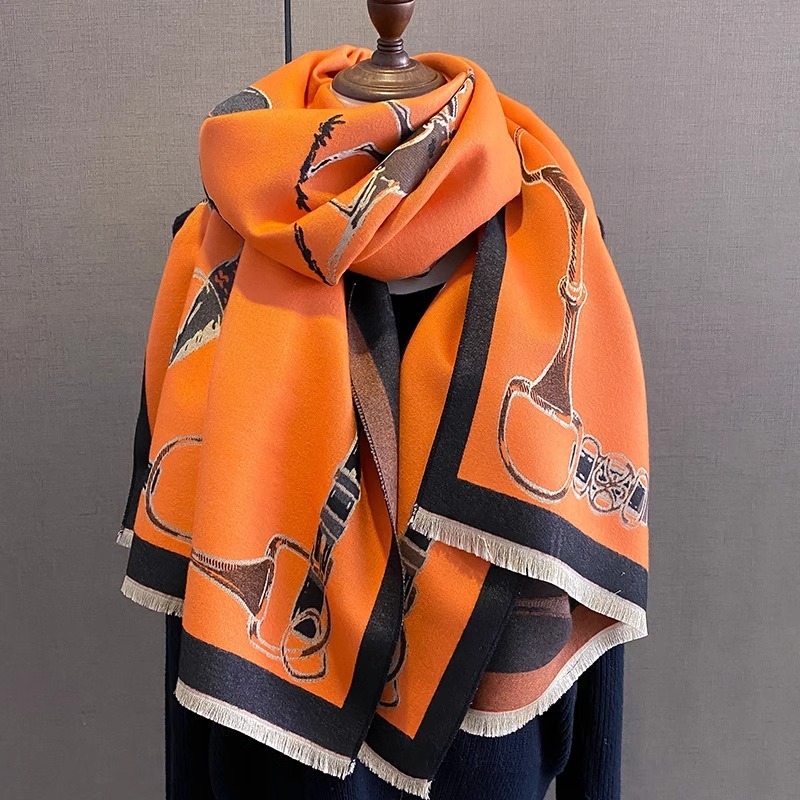 Syal Kasmir Imitasi Retro Ride - Cashmere Scarf ulasan dan harga